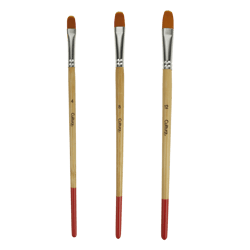 Lot de brosses en poils synthétiques n°4, 8 et 12 Cultura