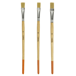 Lot de brosses effet soies de porc n°8, 10 et 12 Cultura