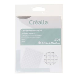 Petits carrés de mousse 3D adhésive Créalia