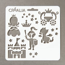 Planche pochoirs Princesse et Chevalier - Créalia