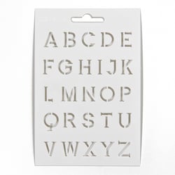 Pochoir 10 x 15 cm - Alphabet en relief - Créalia