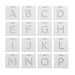 Lot de 26 pochoirs - Lettres fines - Créalia