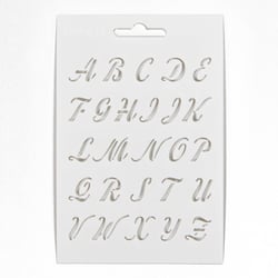 Pochoir 10 x 15 cm - Alphabet calligraphié - Créalia
