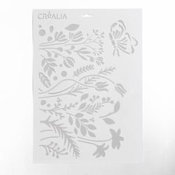 Pochoir A3 - Motifs plantes et fleurs - Créalia