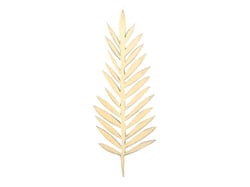 3 feuilles de palmier en bois brut - 13 cm