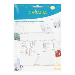 Mes 6 maisonnettes en papier à colorier et à monter - Créalia