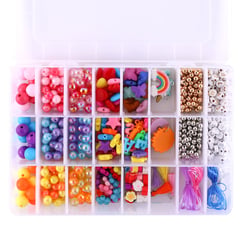 Coffret 650 perles fantaisie multicolores - Créalia