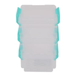 Lot de 3 boîtes plastiques transparentes avec couvercle amovible 8,8 x 6,7 x 14 cm - Créalia
