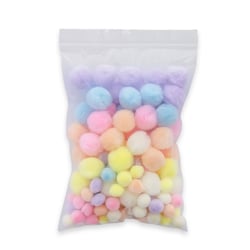 Lot de 120 pompons multi-couleurs pastel - Créalia