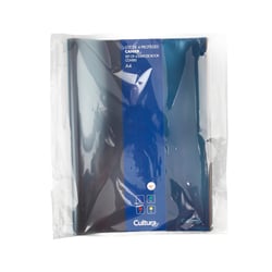 Lot de 4 protège-cahiers - A4 21 x 29,7 cm - Assortiment coloré transparent - Cultura