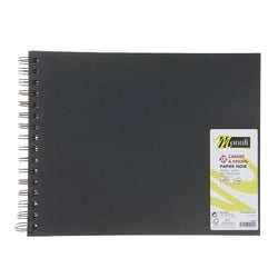 Carnet à dessin 26 x 21 cm - 40 feuilles noires - 190g - Monali