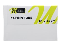 Lot de 3 Cartons toilés blancs - 10 x 15 cm - Monali