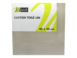 Carton toilé 40 x 40 cm lin naturel - Monali