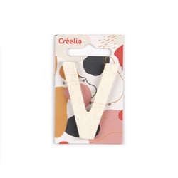 Lettre V majuscule - bois - 5 cm - Créalia