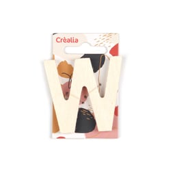 Lettre W majuscule - bois - 5 cm - Créalia