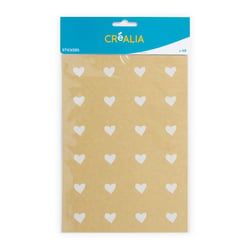 Stickers ronds à cœurs en kraft – Créalia