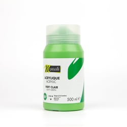 Pot 500 ml de peinture acrylique Monali - Vert clair
