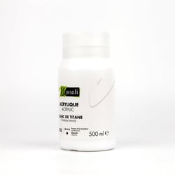 Pot 500 ml de peinture acrylique Monali - Blanc de Titane