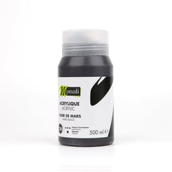 Pot 500 ml de peinture acrylique Monali - Noir de Mars