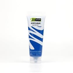Tube de 120 ml de peinture acrylique Monali - Bleu Phtalo
