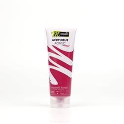 Tube de 120 ml de peinture acrylique Monali - Magenta Foncé