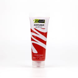 Tube de 120 ml de peinture acrylique Monali - Rouge Foncé