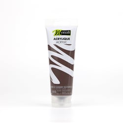 Tube de 120 ml de peinture acrylique Monali - Terre d’ombre naturelle