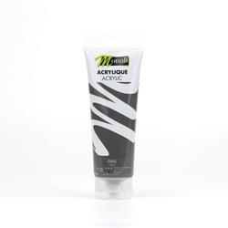 Tube de 120 ml de peinture acrylique Monali - Gris