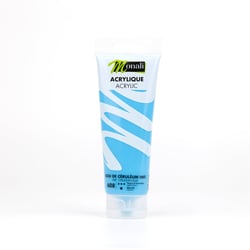 Tube de 120 ml de peinture acrylique Monali - Bleu de Ceruleum