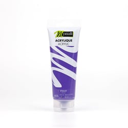 Tube de 120 ml de peinture acrylique Monali - Violet
