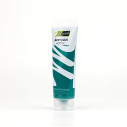 Tube de 120 ml de peinture acrylique Monali - Vert Phtalo