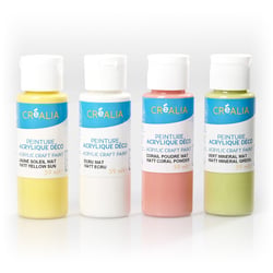 Coffret de 4 flacons de peinture acrylique – Créalia 