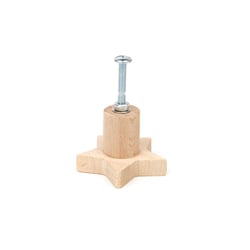 Poignée de porte en bois étoile - Créalia