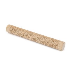 Rouleau de modelage bois - motifs art déco – 15cm - Créalia