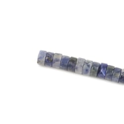 Perles cylindre pierre 6 x 3 mm - bleu - Créalia