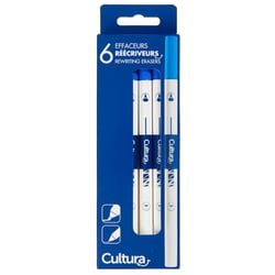 Lot de 6 effaceurs reéecriveurs - Cultura