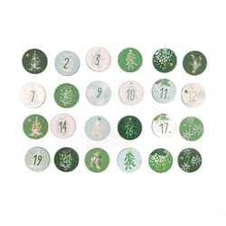 Set 24 numéros de l'avent bois - Collection Noël Campagne - Créalia