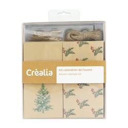 Kit calendrier de l'Avent kraft - Collection Noël Campagne - Créalia