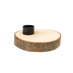 Porte bougie rondin de bois - 12 cm - Créalia
