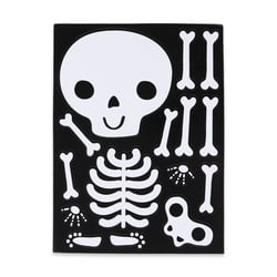 Set de 4 planche de gommettes squelette à assembler Halloween - Créalia