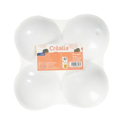 Lot de 4 boules en polystyrène – Ø 10 cm – Créalia
