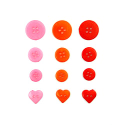 BOUTONS ROUGES ORANGE ROSE X40