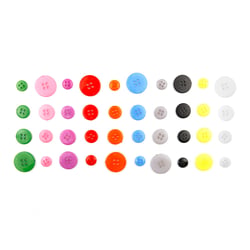 Lot de 80 boutons multi couleurs - Créalia  