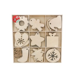 Set de 3 cubes en bois naturel - Créalia - Coffrets Créatifs pour enfant