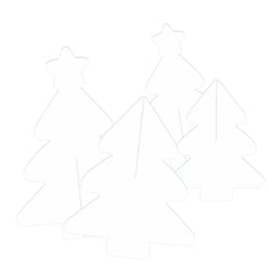 Lot de 2 sapins en carton 3D – 15 et 20 cm - Créalia 