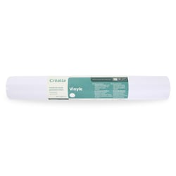  Feuille vinyle permanent - blanc - 30 x 120 cm - Créalia