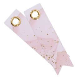 12 étiquettes flêches - Rose marbré - Collection mariage - Créalia