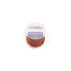 Ruban mousseline de soie - Terracotta, poudre or - 4 m - Créalia