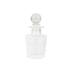 Petit flacon en verre relief diamant 4,3 x 14 cm - Créalia