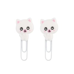 Lot de 2 marque-pages trombones chat Kawaï - Cutlura